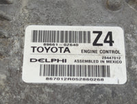 2015-2016 Toyota Corolla PCM Engine Control Computer ECU ECM PCU OEM P/N:89661-0Z640 Fits Fits 2015 2016 OEM Used Auto Parts