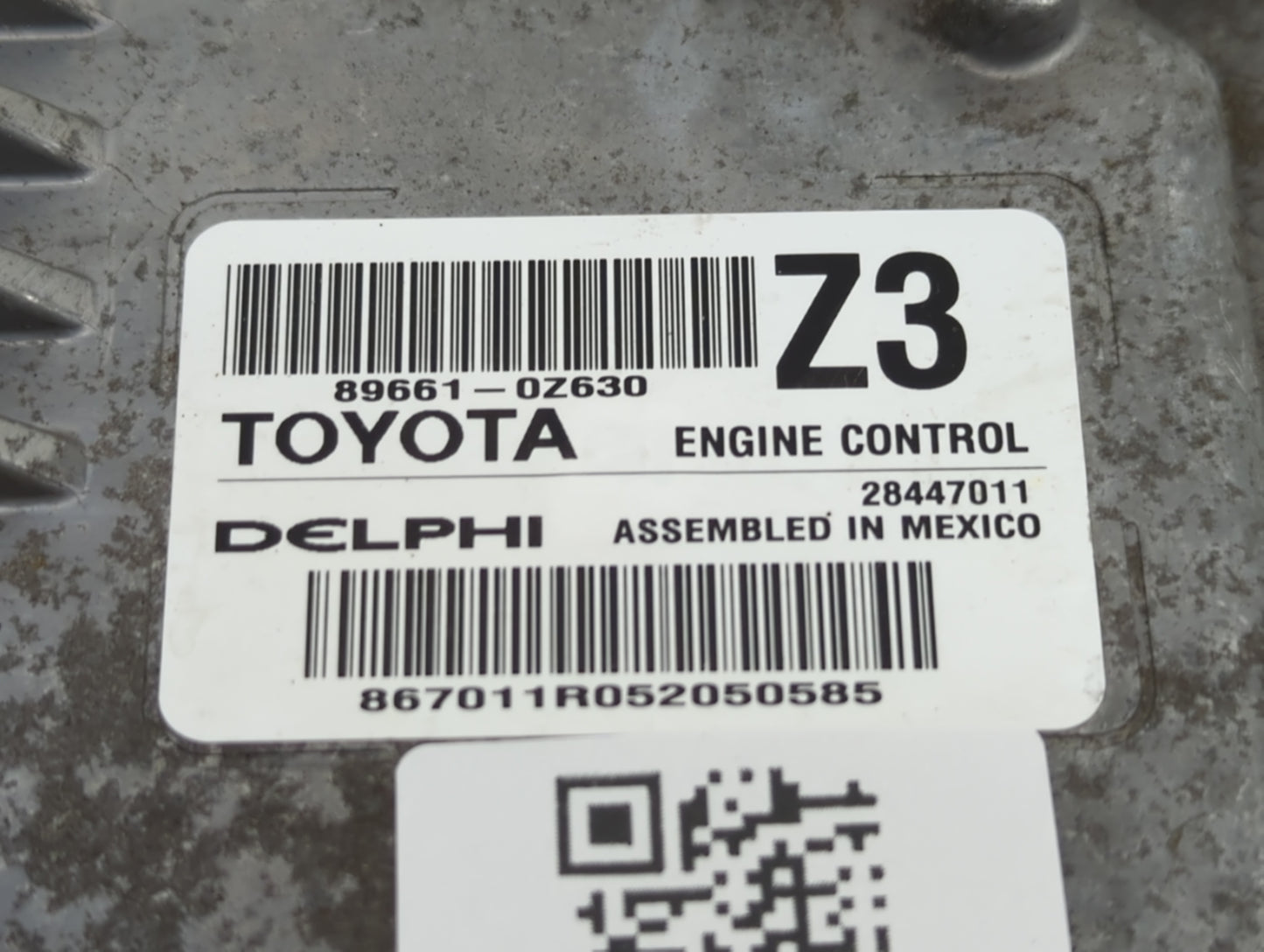 2015-2016 Toyota Corolla PCM Engine Control Computer ECU ECM PCU OEM P/N:89661-0Z630 Fits Fits 2015 2016 OEM Used Auto Parts