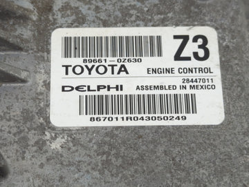2016 Toyota Corolla PCM Engine Control Computer ECU ECM PCU OEM P/N:89661-0Z630 Fits OEM Used Auto Parts