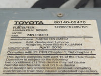 2015-2016 Toyota Corolla Radio AM FM Cd Player Receiver Replacement P/N:86140-02470 Fits Fits 2015 2016 OEM Used Auto Parts 