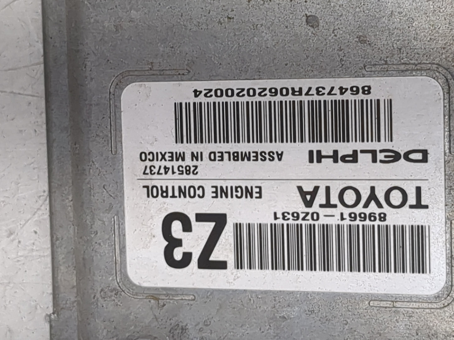 2015-2016 Toyota Corolla PCM Engine Control Computer ECU ECM PCU OEM P/N:89661-0Z631 28514737 Fits Fits 2015 2016 OEM Used A