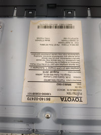 2015-2016 Toyota Corolla Radio AM FM Cd Player Receiver Replacement P/N:86140-02470 139000-03B0B101, MM831982 Fits Fits 2015