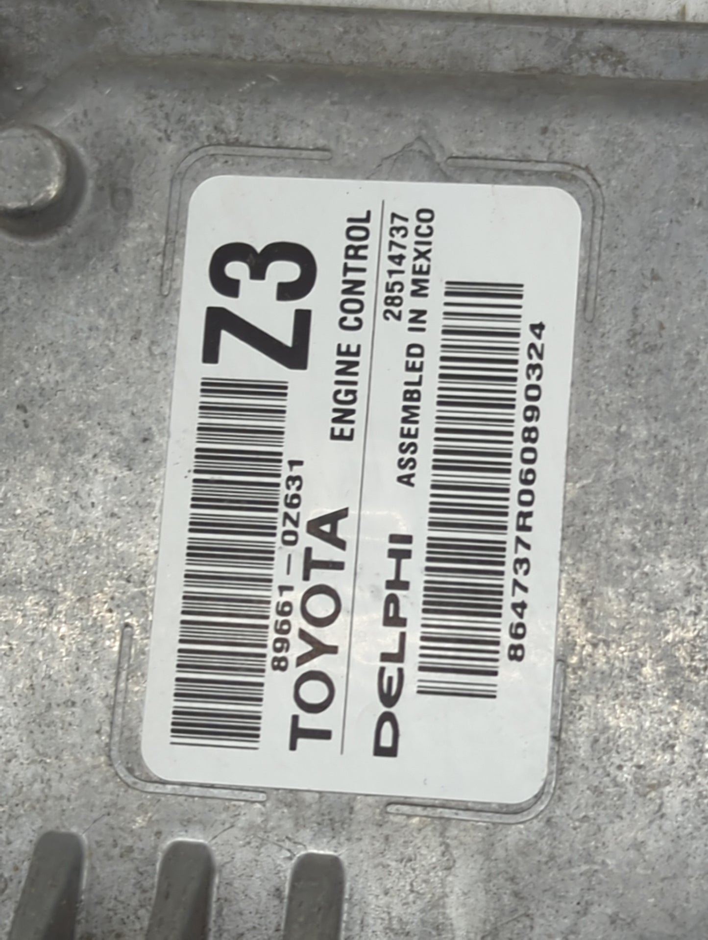 2015-2016 Toyota Corolla PCM Engine Control Computer ECU ECM PCU OEM P/N:28514737 89661-0Z631 Fits Fits 2015 2016 OEM Used A