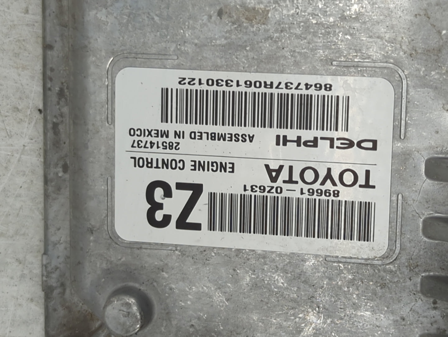 2015-2016 Toyota Corolla PCM Engine Control Computer ECU ECM PCU OEM P/N:28514737 89661-0Z631 Fits Fits 2015 2016 OEM Used A