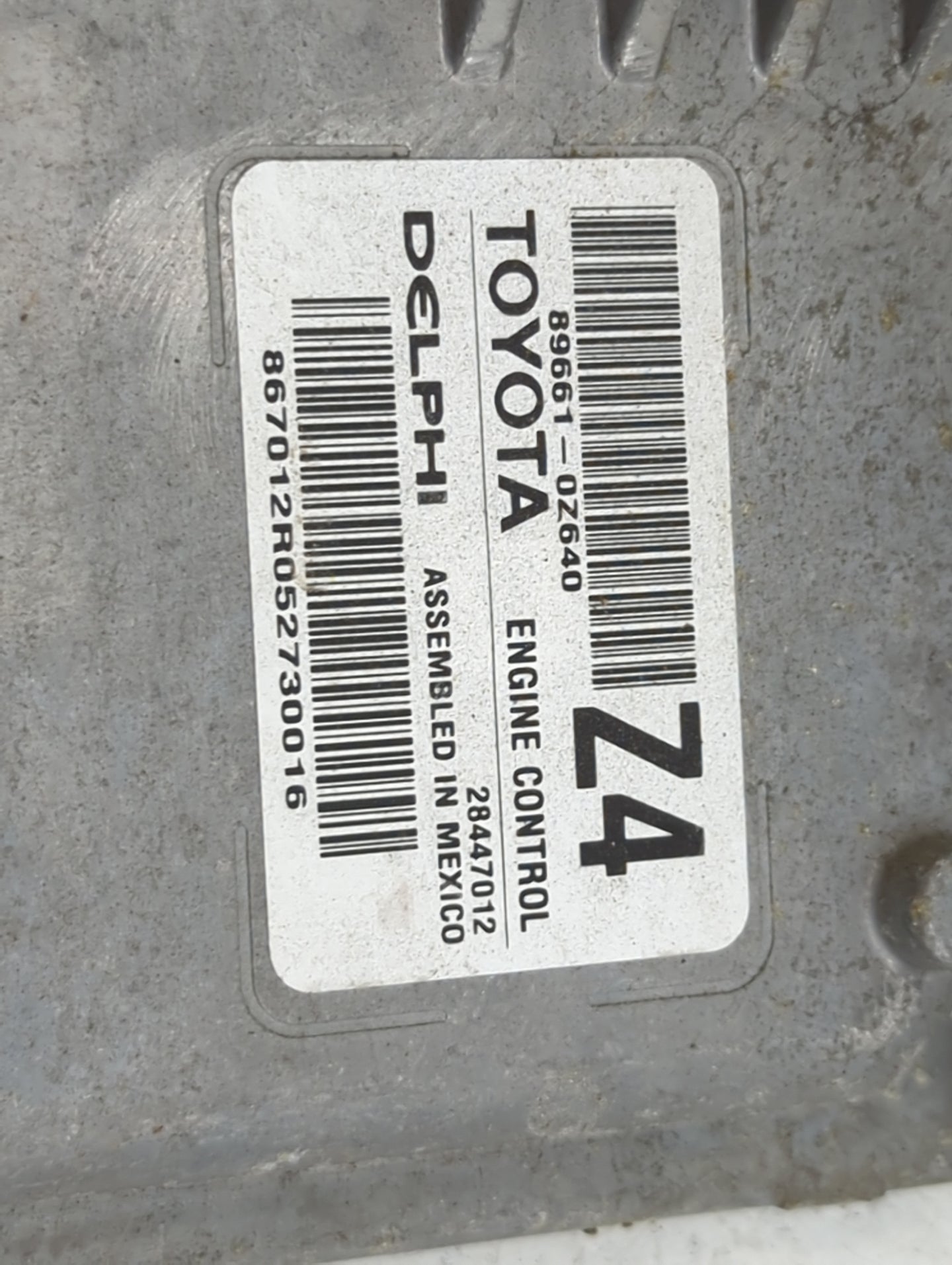 2015-2016 Toyota Corolla PCM Engine Control Computer ECU ECM PCU OEM P/N:89661-0Z640 28447012 Fits Fits 2015 2016 OEM Used A