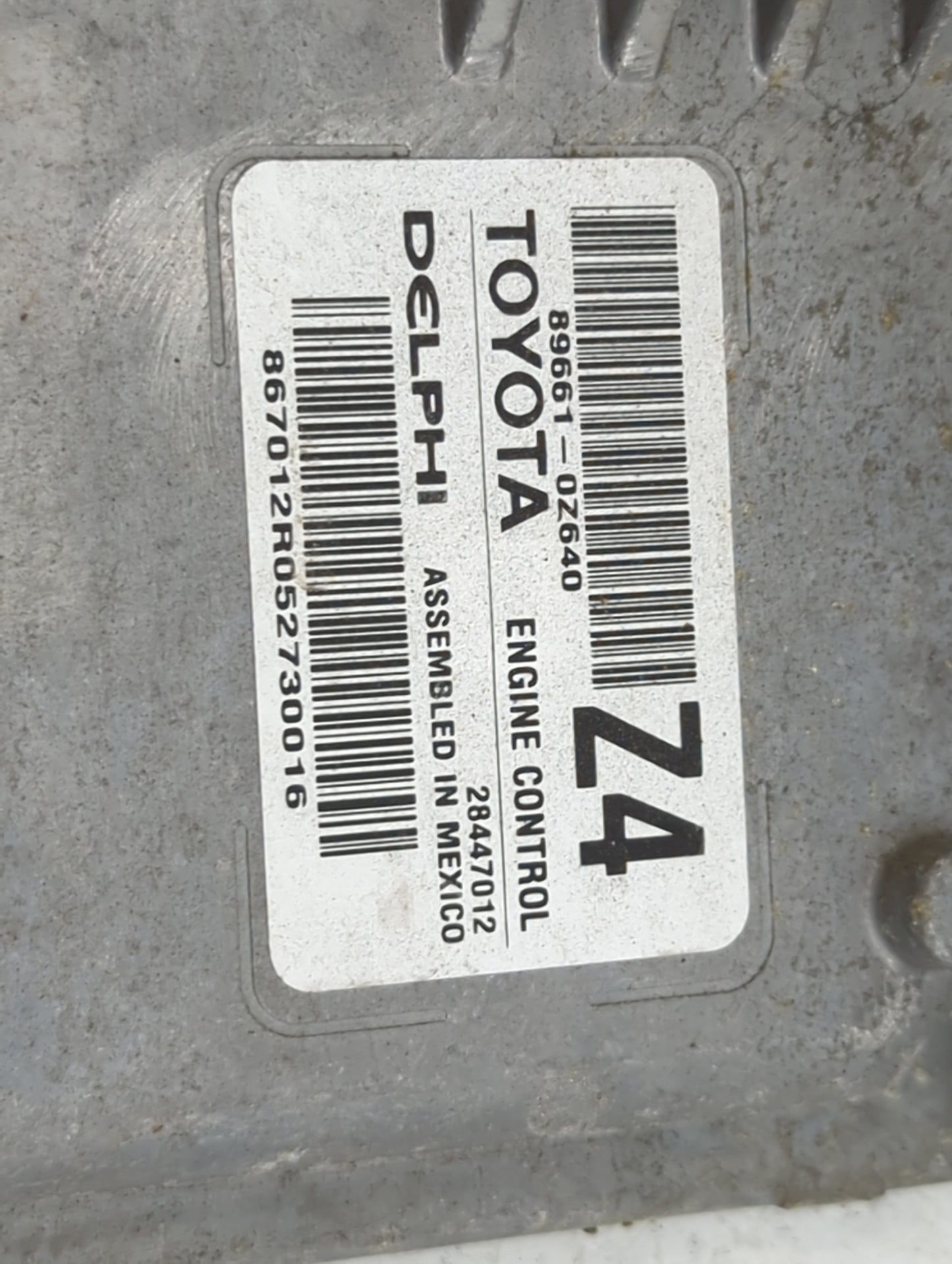 2015-2016 Toyota Corolla PCM Engine Control Computer ECU ECM PCU OEM P/N:89661-0Z640 28447012 Fits Fits 2015 2016 OEM Used A