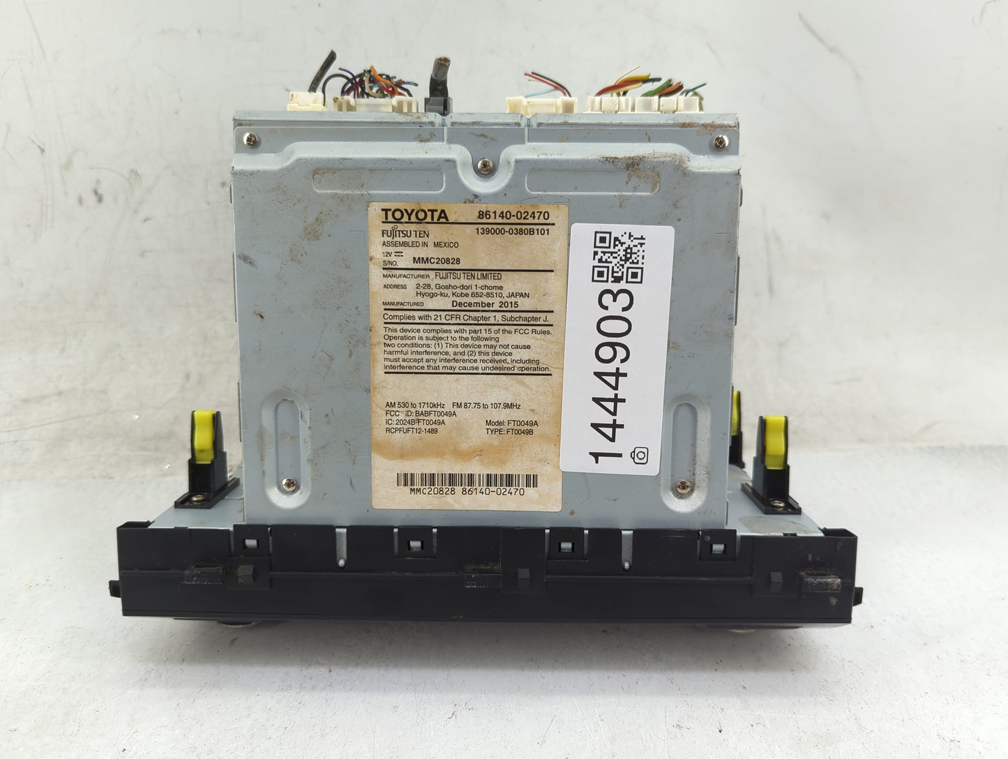 2015-2016 Toyota Corolla Radio AM FM Cd Player Receiver Replacement P/N:86140-02470 139000-0380B101 Fits Fits 2015 2016 OEM 