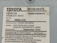 2015-2016 Toyota Corolla Radio AM FM Cd Player Receiver Replacement P/N:86140-02470 139000-0380B101 Fits Fits 2015 2016 OEM 