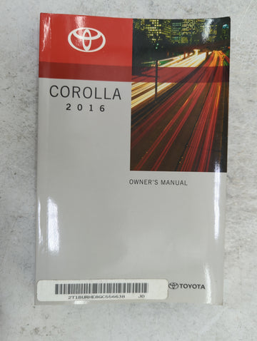 2016 Toyota Corolla Owners Manual Book Guide P/N:OM12J84U 01999-12J84 OEM Used Auto Parts - Oemusedautoparts1.com