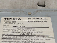 2015-2016 Toyota Corolla Radio AM FM Cd Player Receiver Replacement P/N:86140-02470 139000-0380D101 Fits Fits 2015 2016 OEM 