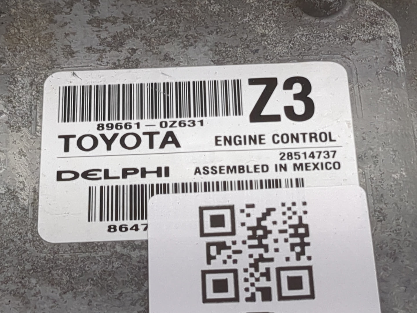 2015-2016 Toyota Corolla PCM Engine Control Computer ECU ECM PCU OEM P/N:89661-0Z631 28514737 Fits Fits 2015 2016 OEM Used A