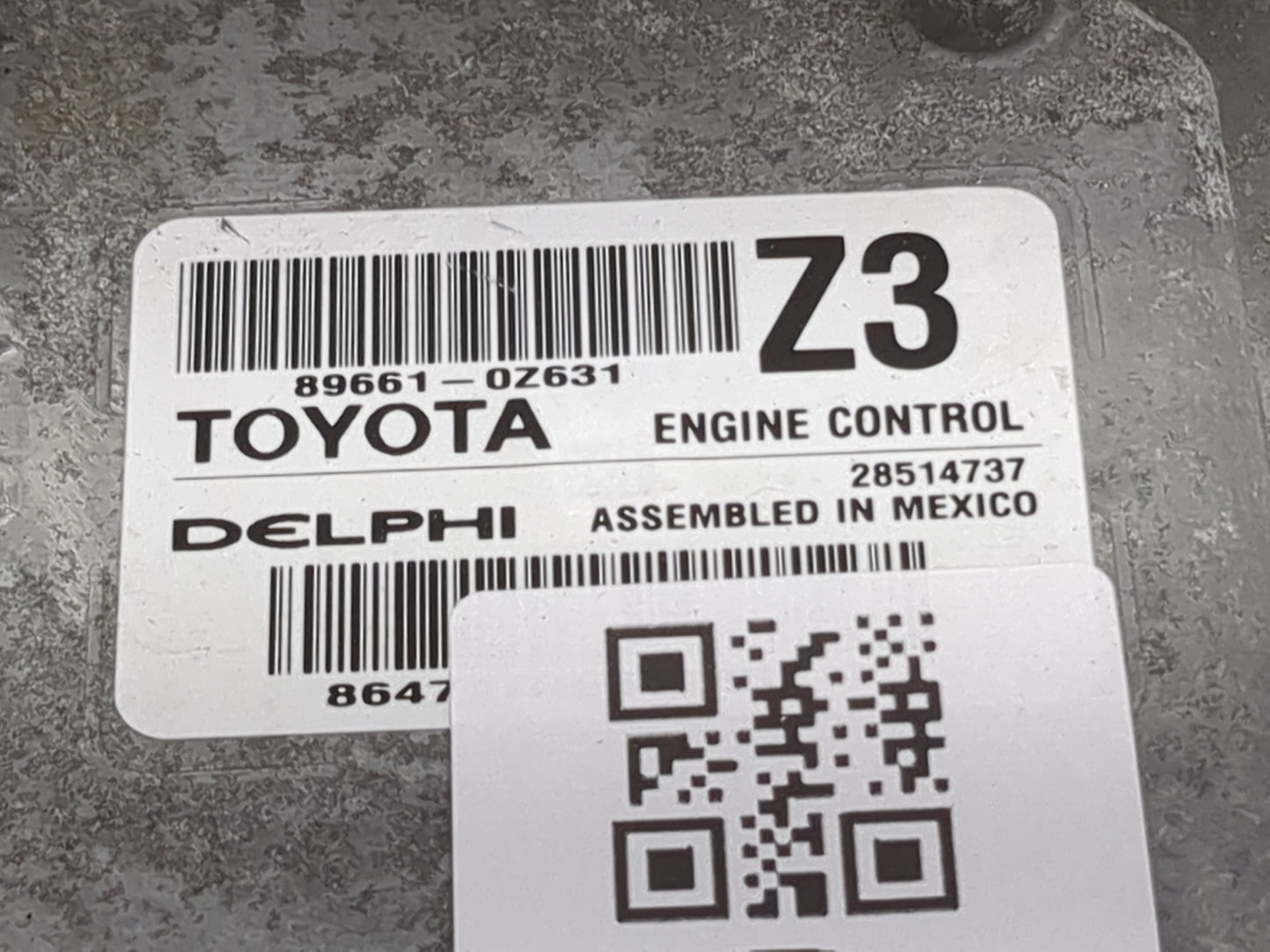 2015-2016 Toyota Corolla PCM Engine Control Computer ECU ECM PCU OEM P/N:89661-0Z631 28514737 Fits Fits 2015 2016 OEM Used A