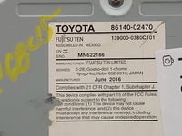 2015-2016 Toyota Corolla Radio AM FM Cd Player Receiver Replacement P/N:86140-02470 139000-0380C101 Fits Fits 2015 2016 OEM 