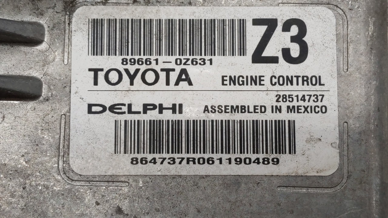 2015 Toyota Corolla PCM Engine Control Computer ECU ECM PCU OEM P/N:89661-0Z630 89661-0Z631 Fits OEM Used Auto Parts - Oemus