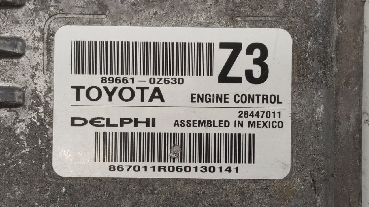 2016 Toyota Corolla PCM Engine Control Computer ECU ECM PCU OEM P/N:89661-0Z631 89661-0Z630 Fits OEM Used Auto Parts - Oemus