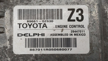 2016 Toyota Corolla PCM Engine Control Computer ECU ECM PCU OEM P/N:89661-0Z631 89661-0Z630 Fits OEM Used Auto Parts