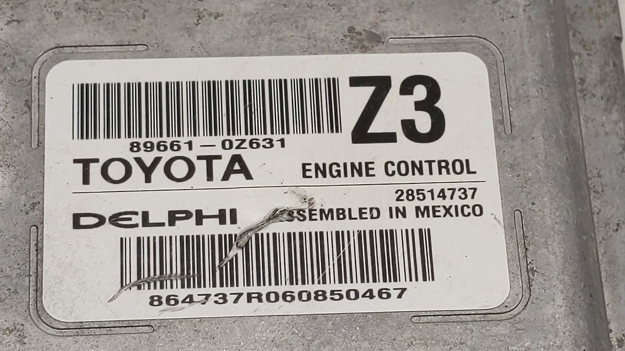 2015-2016 Toyota Corolla PCM Engine Control Computer ECU ECM PCU OEM P/N:89661-0Z630 89661-0Z631 Fits Fits 2015 2016 OEM Use