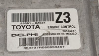 2015-2016 Toyota Corolla PCM Engine Control Computer ECU ECM PCU OEM P/N:89661-0Z630 89661-0Z631 Fits Fits 2015 2016 OEM Use