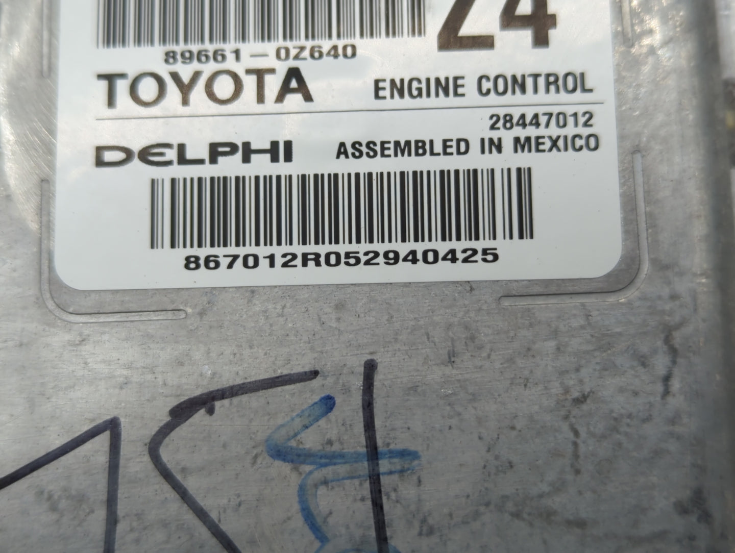 2016 Toyota Corolla PCM Engine Control Computer ECU ECM PCU OEM P/N:89661-0Z630 89661-0Z621 Fits OEM Used Auto Parts - Oemus