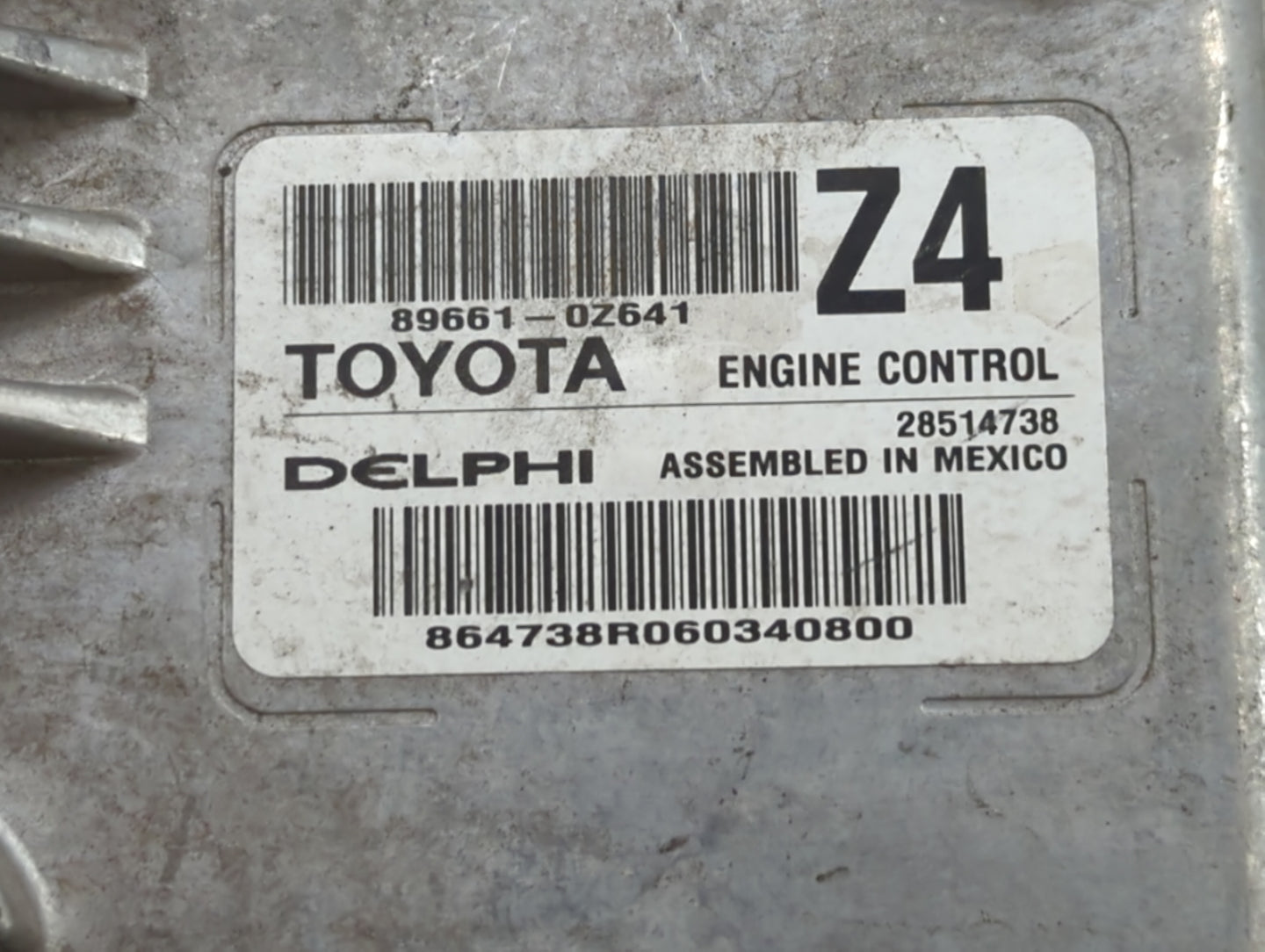 2016 Toyota Corolla PCM Engine Control Computer ECU ECM PCU OEM P/N:89661-0Z641 89661-0Z640 Fits OEM Used Auto Parts - Oemus
