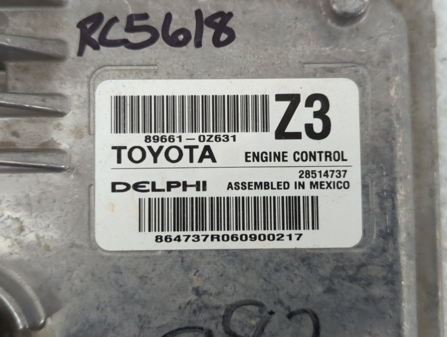 2016 Toyota Corolla PCM Engine Control Computer ECU ECM PCU OEM P/N:89661-0Z641 89661-0Z631, 89661-0Z630, 89661-0Z621 Fits O