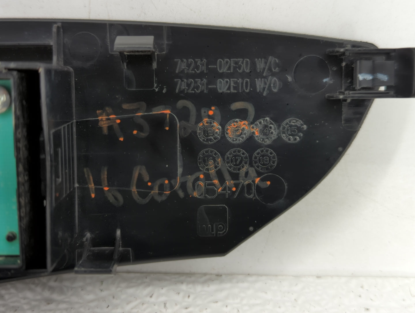 2016 Toyota Corolla Passenger Right Power Window Switch - Oemusedautoparts1.com