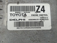 2015-2016 Toyota Corolla PCM Engine Control Computer ECU ECM PCU OEM P/N:89661-0Z640 Fits 2015 2016 OEM Used Auto Parts - Oe