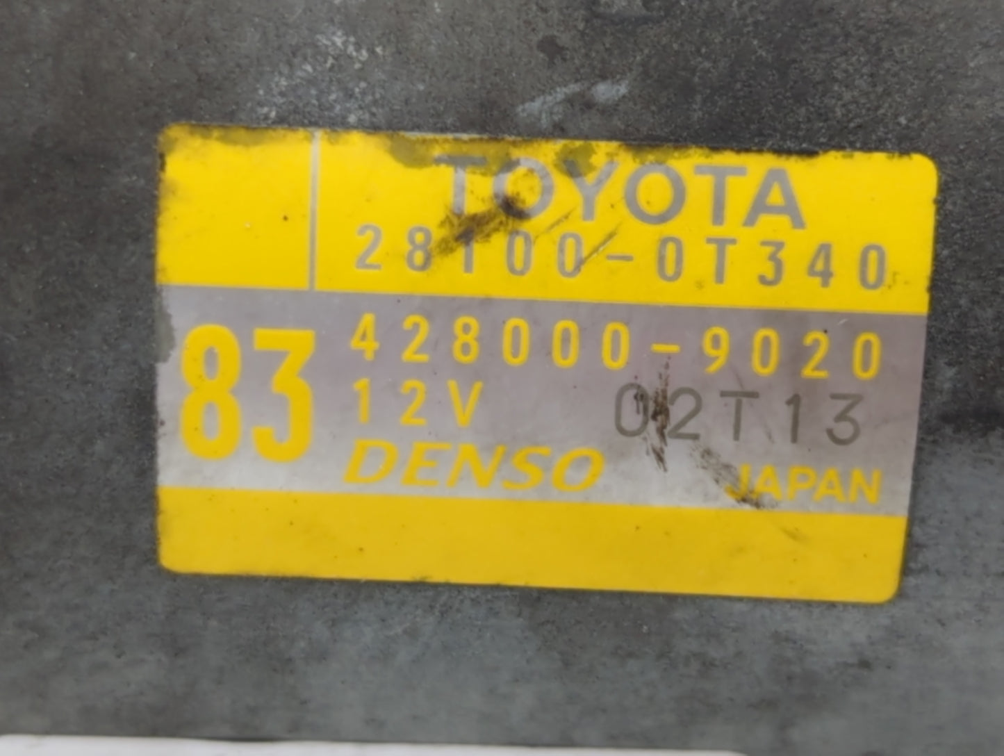 2015-2022 Toyota Corolla Car Starter Motor Solenoid OEM P/N:428000-9020 28100-0T340 Fits OEM Used Auto Parts - Oemusedautopa