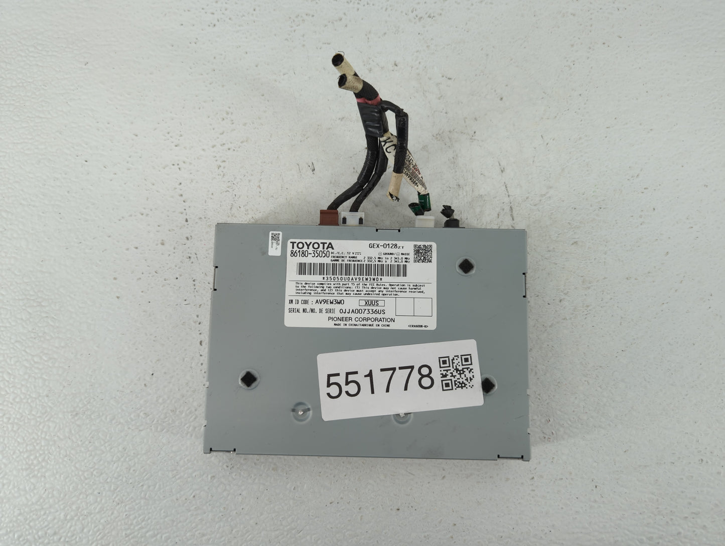2014-2019 Toyota Corolla Radio AM FM Cd Player Receiver Replacement P/N:86180-35050 86140-02470 Fits OEM Used Auto Parts - O