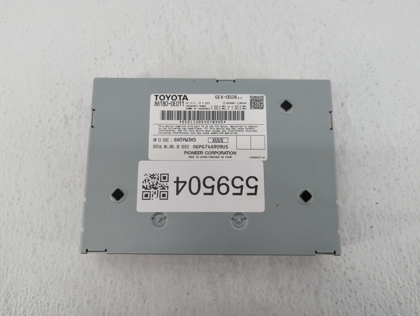 2014-2019 Toyota Corolla Am Fm Cd Player Radio Receiver - Oemusedautoparts1.com