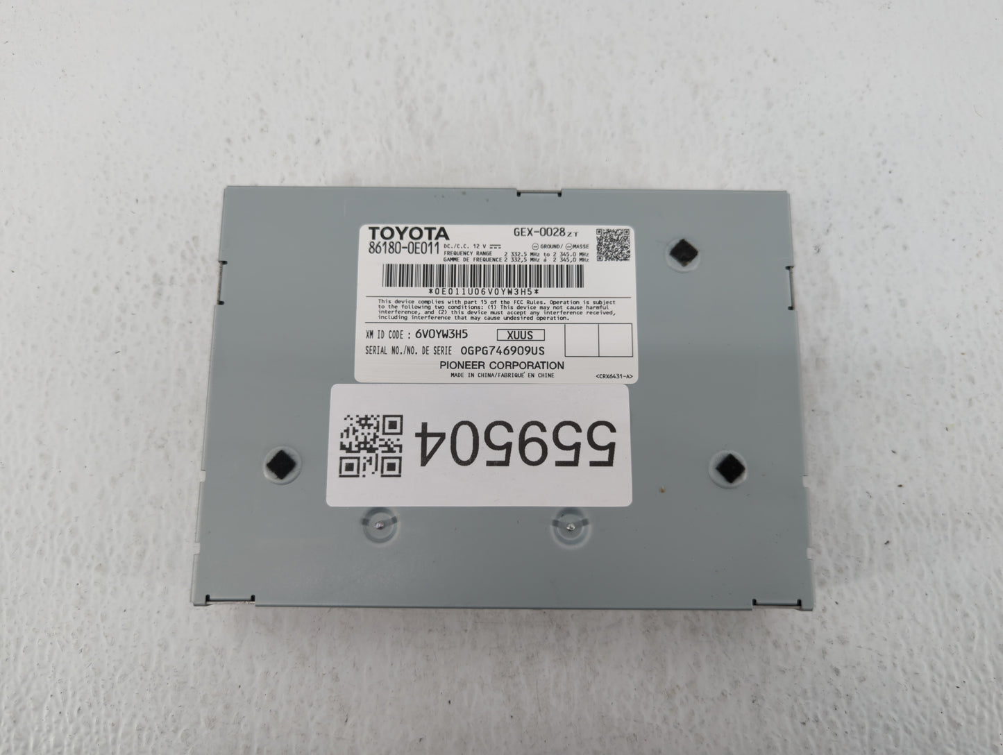 2014-2019 Toyota Corolla Am Fm Cd Player Radio Receiver - Oemusedautoparts1.com