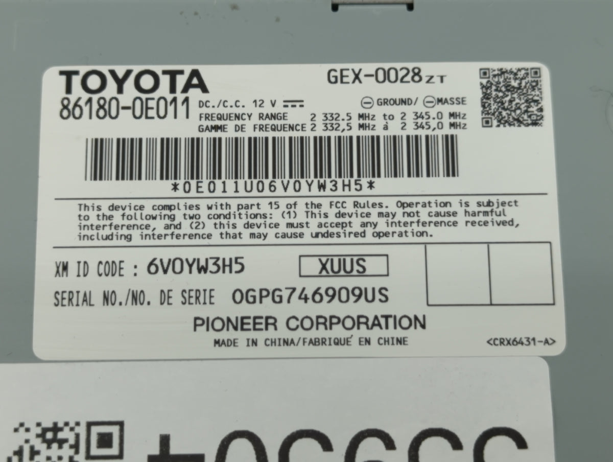 2014-2019 Toyota Corolla Undefined 559504 - Oemusedautoparts1.com