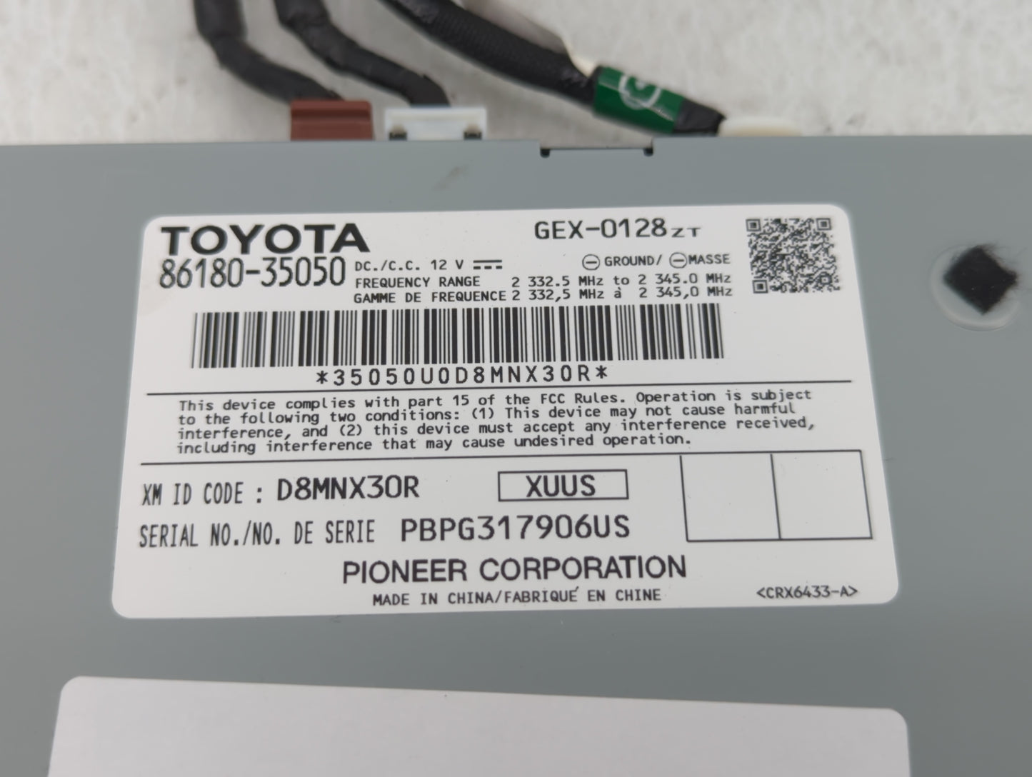 2014-2019 Toyota Corolla Am Fm Cd Player Radio Receiver - Oemusedautoparts1.com