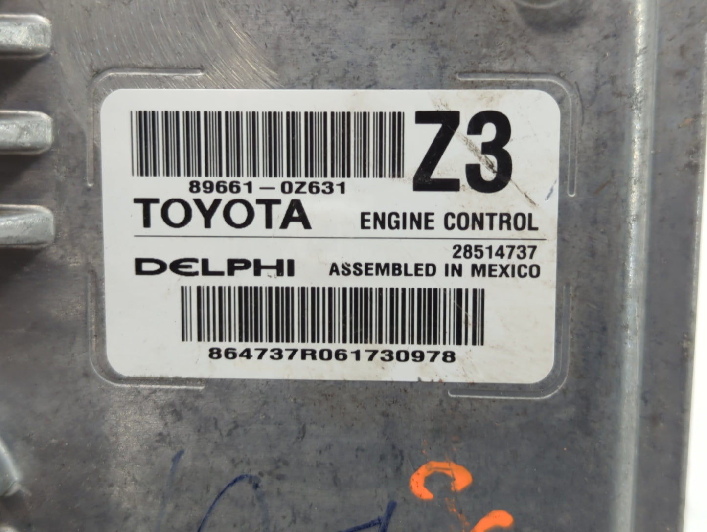 2015-2016 Toyota Corolla PCM Engine Control Computer ECU ECM PCU OEM P/N:28514737 89661-0Z631 Fits Fits 2015 2016 OEM Used A
