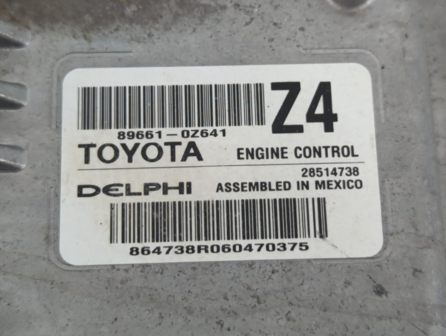 2015-2016 Toyota Corolla PCM Engine Control Computer ECU ECM PCU OEM P/N:28514738 89661-0Z641 Fits Fits 2015 2016 OEM Used A
