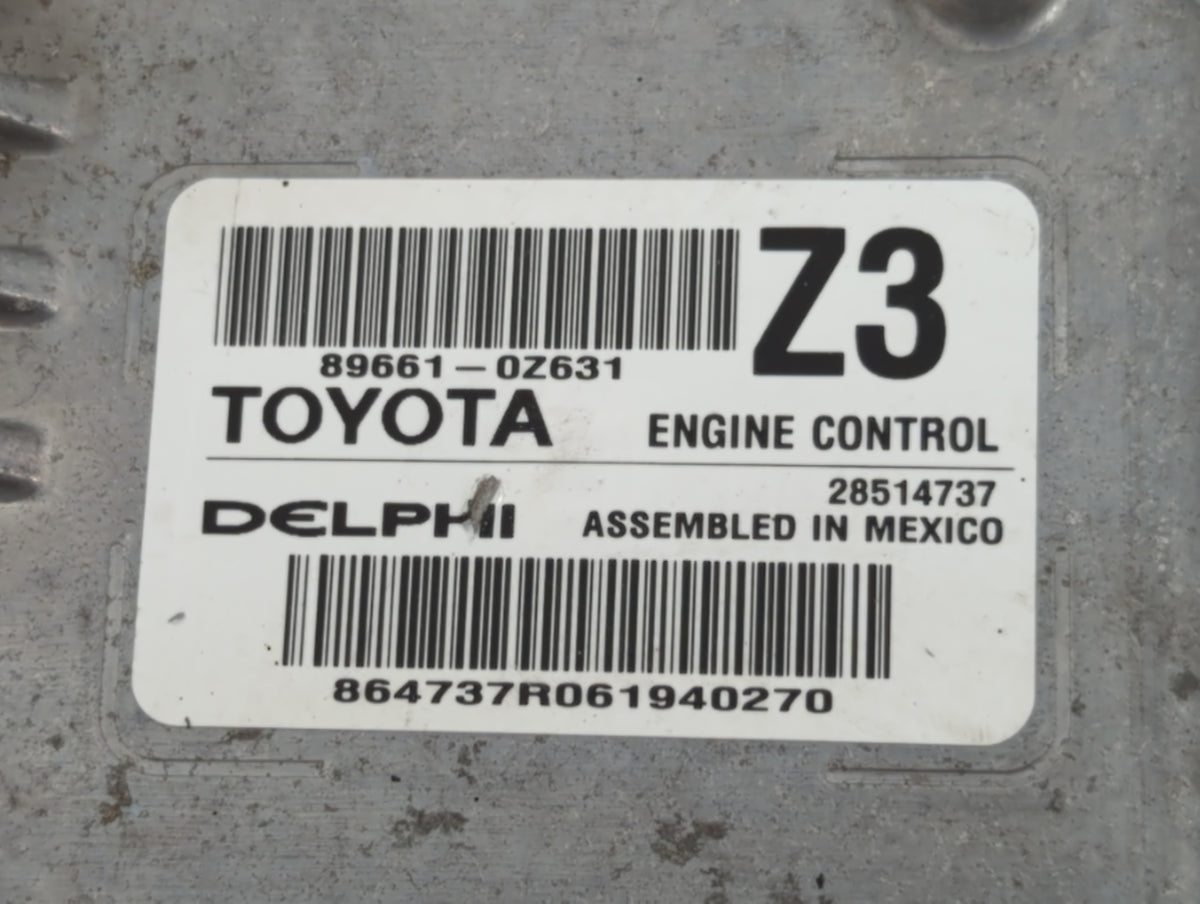 2016 Toyota Corolla PCM Engine Control Computer ECU ECM PCU OEM P/N:89661-0Z631 Fits OEM Used Auto Parts - Oemusedautoparts1