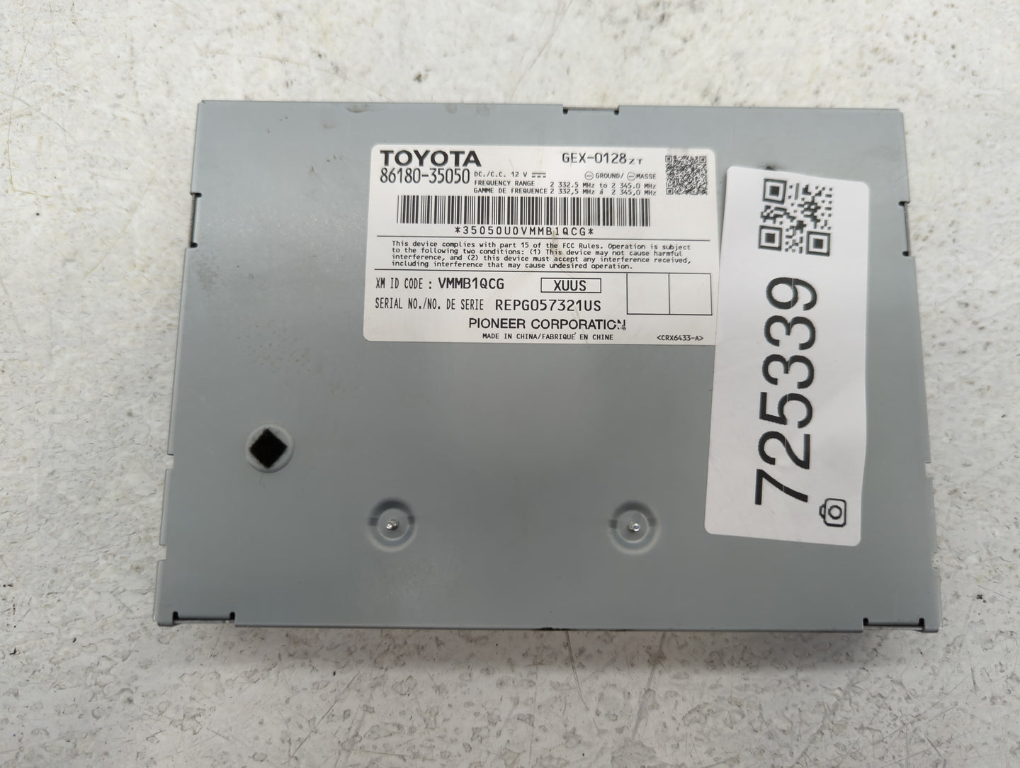 2014-2019 Toyota Corolla Radio AM FM Cd Player Receiver Replacement P/N:86180-35050 Fits OEM Used Auto Parts - Oemusedautopa