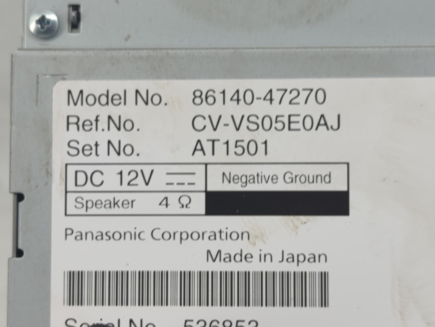 2016-2018 Toyota Prius Radio AM FM Cd Player Receiver Replacement P/N:86140-47270 Fits Fits 2016 2017 2018 OEM Used Auto Par
