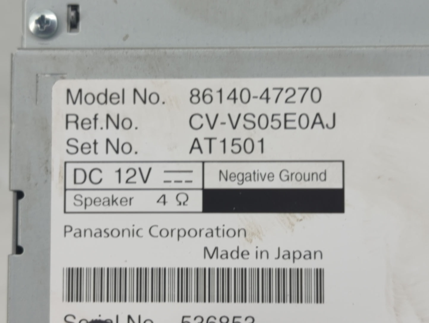 2016-2018 Toyota Prius Radio AM FM Cd Player Receiver Replacement P/N:86140-47270 Fits Fits 2016 2017 2018 OEM Used Auto Par