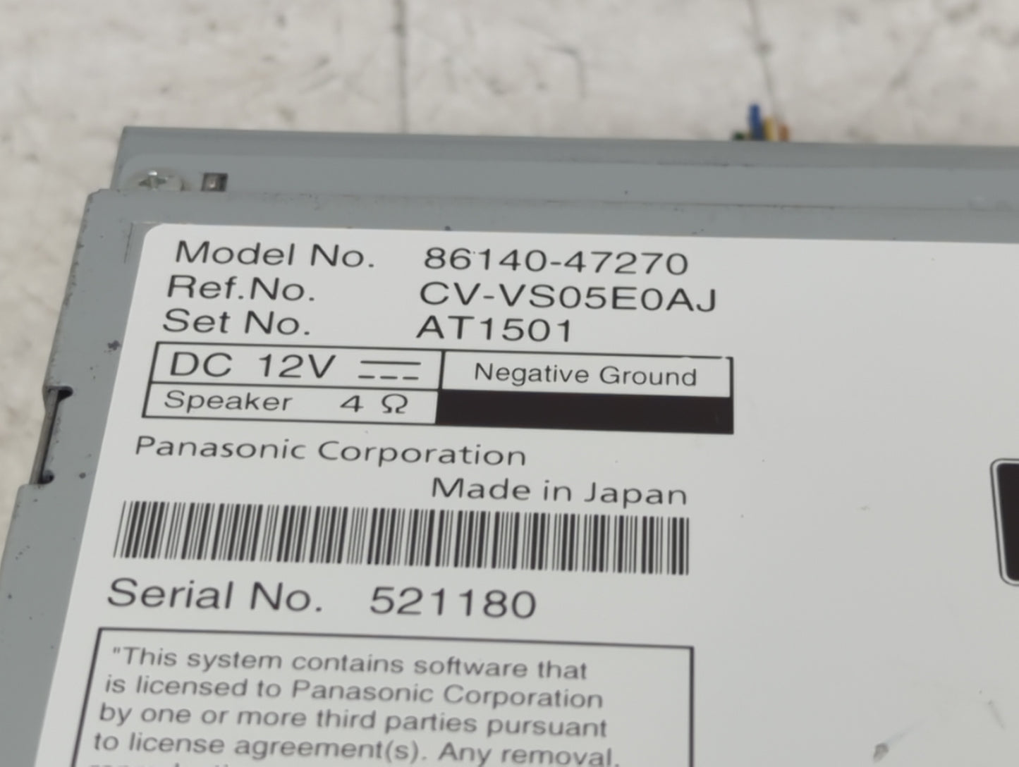 2016-2018 Toyota Prius Radio AM FM Cd Player Receiver Replacement P/N:86140-47270 Fits Fits 2016 2017 2018 OEM Used Auto Par