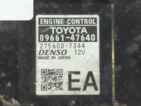 2016 Toyota Prius PCM Engine Control Computer ECU ECM PCU OEM P/N:89661-47640 39111-2G677, 39101-2G677 Fits OEM Used Auto Pa