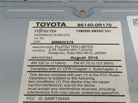 2016-2018 Toyota Rav4 Radio AM FM Cd Player Receiver Replacement P/N:86140-0R170 Fits Fits 2016 2017 2018 OEM Used Auto Part