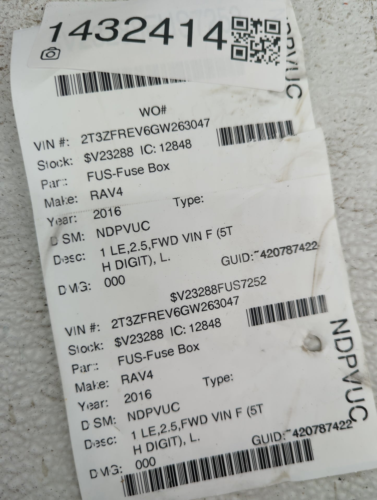 2013-2018 Toyota Rav4 Fusebox Fuse Box Panel Relay Module Fits Fits 2013 2014 2015 2016 2017 2018 2019 2020 2021 OEM Used Au