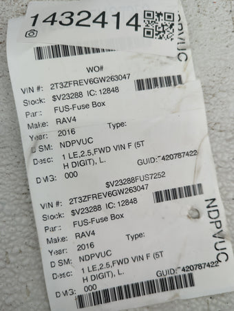 compare product 2013-2018 Toyota Rav4 Fusebox Fuse Box Panel Relay Module Fits Fits 2013 2014 2015 2016 2017 2018 2019 2020 2021 OEM Used Auto Parts