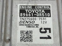2016-2018 Toyota Rav4 PCM Engine Control Computer ECU ECM PCU OEM P/N:89661-0R510 TN275600-7591 Fits Fits 2016 2017 2018 OEM