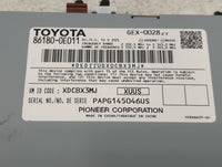 2016-2017 Toyota Sienna Radio AM FM Cd Player Receiver Replacement P/N:86180-0E011 Fits Fits 2016 2017 OEM Used Auto Parts -