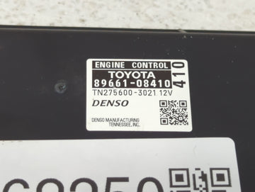 2015-2016 Toyota Sienna PCM Engine Control Computer ECU ECM PCU OEM P/N:89661-08410 TN275600-3021 Fits Fits 2015 2016 OEM Used Auto Parts