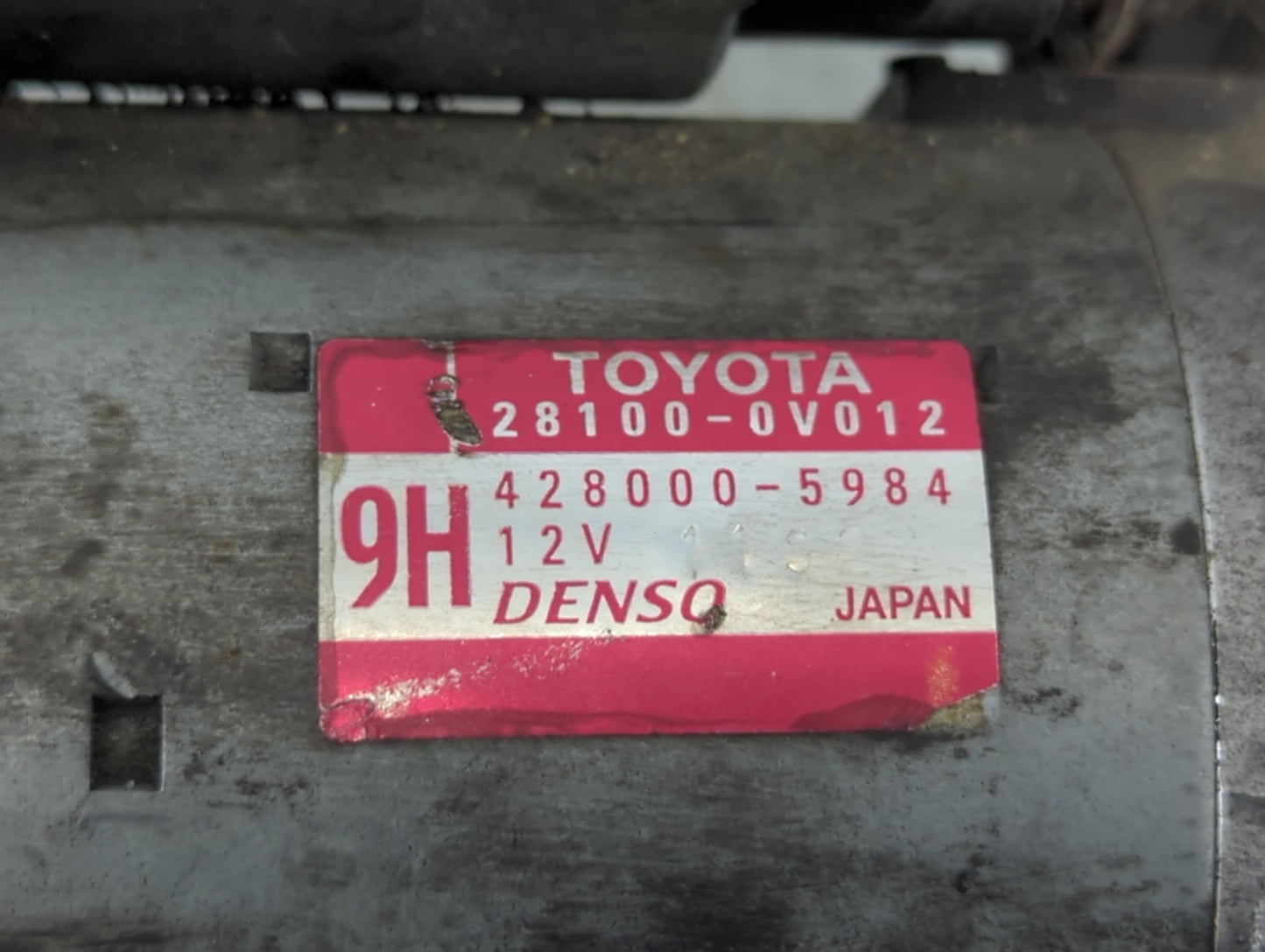 2011-2016 Toyota Sienna Car Starter Motor Solenoid OEM P/N:428000-5984 28100-0V012 Fits OEM Used Auto Parts - Oemusedautopar