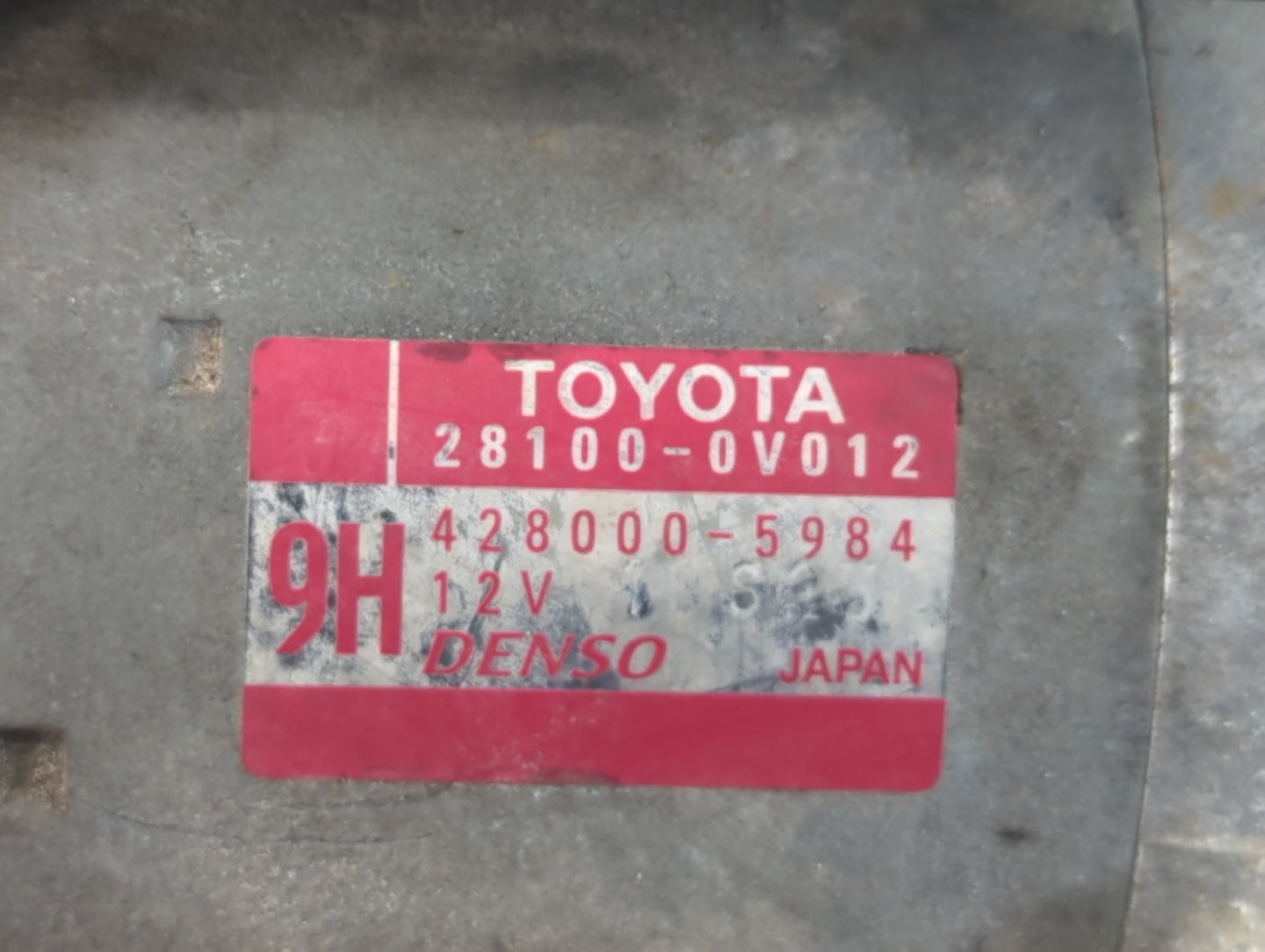 2011-2016 Toyota Sienna Car Starter Motor Solenoid OEM P/N:28100-0V012 Fits Fits 2009 2010 2011 2012 2016 2018 2019 2020 202