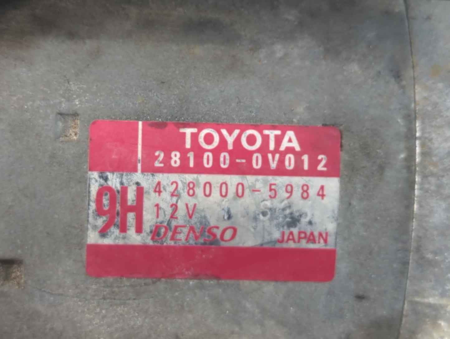 2011-2016 Toyota Sienna Car Starter Motor Solenoid OEM P/N:28100-0V012 Fits Fits 2009 2010 2011 2012 2016 2018 2019 2020 202